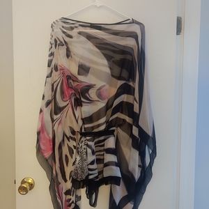 Analili flowy sheer silk Blouse XS/Small